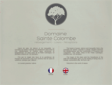 Tablet Screenshot of domaine-sainte-colombe.com